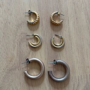 Assorted Gold Hoop Earrings